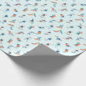 Papier Cadeau Motif de sports d'hiver (Coin)
