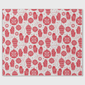 Papier Cadeau Motif de style ancien de Noël (Plat)