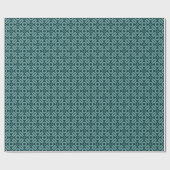 Papier Cadeau Motif de style courtepointe 02 - Ocean Green sur D (Plat)