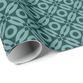 Papier Cadeau Motif de style courtepointe 02 - Ocean Green sur D (Coin rond)