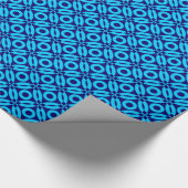 Papier Cadeau Motif de style courtepointe 02 - Sky Blue sur Deep (Coin)
