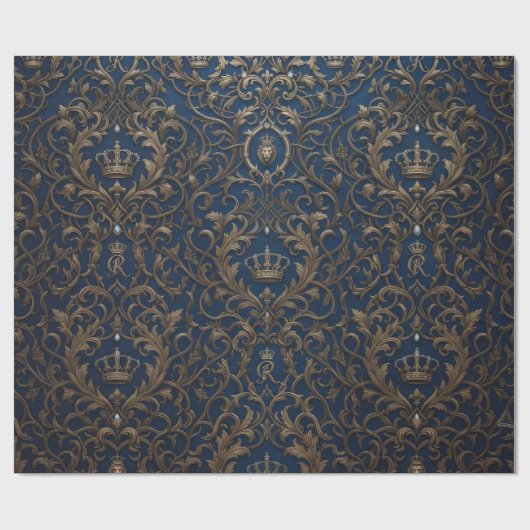 Papier Cadeau motif de style royal (Plat)