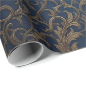 Papier Cadeau motif de style royal (Coin rond)