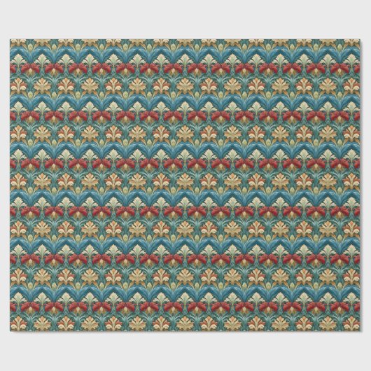 Papier Cadeau Motif de style William Morris (Plat)
