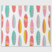 Papier Cadeau Motif de surf coloré (Plat)