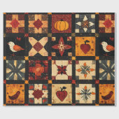 Papier Cadeau Motif de surface composée en Patchwork Automne Rus (Plat)