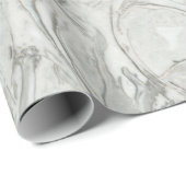 Papier Cadeau Motif de surface en marbre gris (Coin rond)