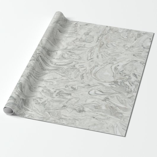 Papier Cadeau Motif de surface en marbre gris (Déroulé)