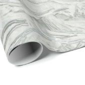 Papier Cadeau Motif de surface en marbre gris (Coin rond)