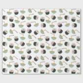 Papier Cadeau Motif de sushis et nouilles (Plat)