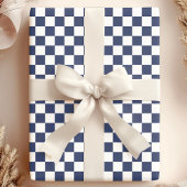 Papier Cadeau Motif de tableau de bord blanc et marine