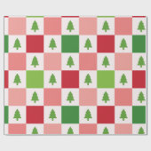 Papier Cadeau Motif de tableau de bord de l'arbre de Noël (Plat)