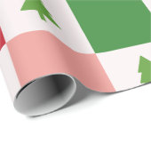 Papier Cadeau Motif de tableau de bord de l'arbre de Noël (Coin rond)