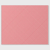 Papier Cadeau Motif de tableau de contrôle rouge et blanc (Plat)