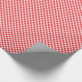 Papier Cadeau Motif de tableau de contrôle rouge et blanc (Coin)