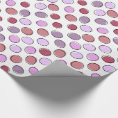 Papier Cadeau Motif de taches folles violettes et roses (Coin)
