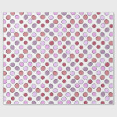 Papier Cadeau Motif de taches folles violettes et roses (Plat)