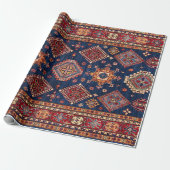 Papier Cadeau Motif de tapis oriental persan turc (Déroulé)