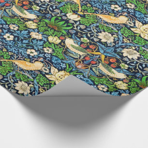 Papier Cadeau Motif de tapisserie d'oiseau et de fleur de
