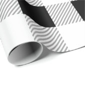 Papier Cadeau Motif de tarte noir blanc et gris (Coin rond)