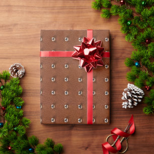 Papier Cadeau motif de texture cuir