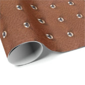 Papier Cadeau motif de texture cuir (Coin rond)