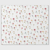 Papier Cadeau Motif de thème Fleur sauvage aquarelle (Plat)