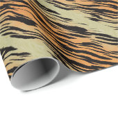 Papier Cadeau Motif de tigre (Coin rond)
