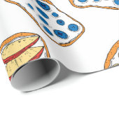 Papier Cadeau Motif de toast (Coin rond)