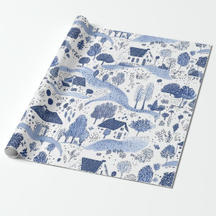 Papier Cadeau Motif de toilettes de la campagne anglaise