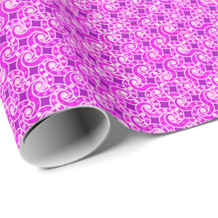 Papier Cadeau Motif de tourbillon abstrait - nuances de pourpre