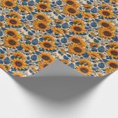 Papier Cadeau Motif de tournesol radiant (Coin)