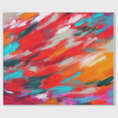 PAPIER CADEAU MOTIF DE TRAITS DE PEINTURE (Plat)
