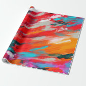 PAPIER CADEAU MOTIF DE TRAITS DE PEINTURE (Déroulé)