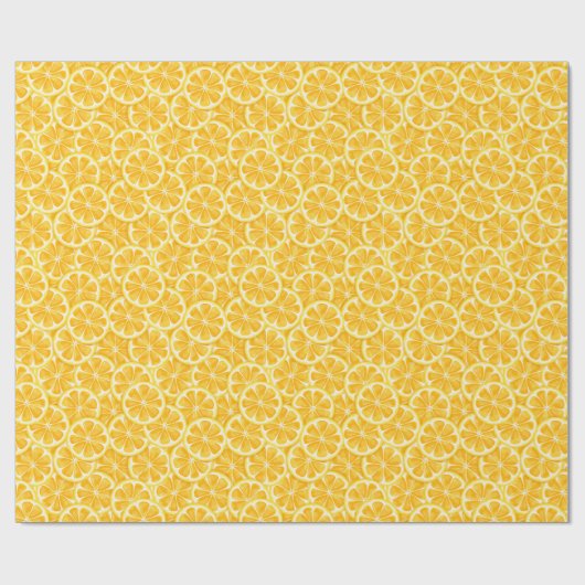 Papier Cadeau Motif de tranche de citron (Plat)