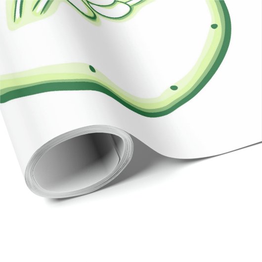 Papier Cadeau Motif de tranches de concombre (Coin rond)