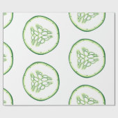 Papier Cadeau Motif de tranches de concombre (Plat)