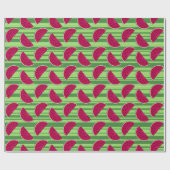 Papier Cadeau Motif de tranches de pastèque (Plat)