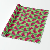 Papier Cadeau Motif de tranches de pastèque (Déroulé)
