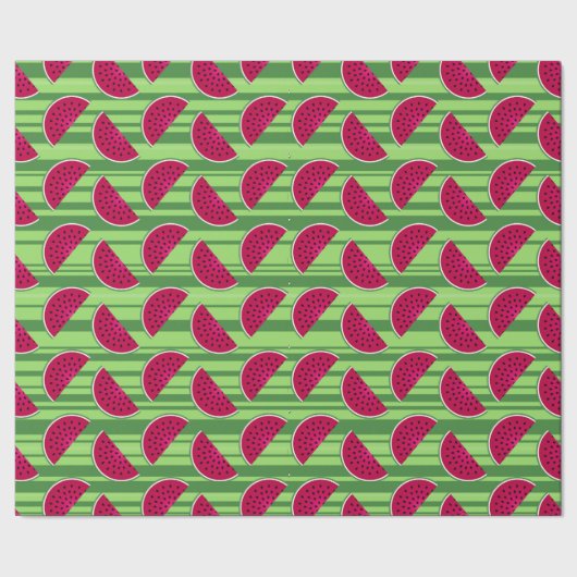 Papier Cadeau Motif de tranches de pastèque (Couture)