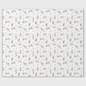 Papier Cadeau Motif de trèfle blanc de lapin (Plat)