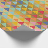 Papier Cadeau Motif de triangles colorés modernes (Coin)