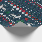 Papier Cadeau Motif de Tricot de Noël moche (Coin)
