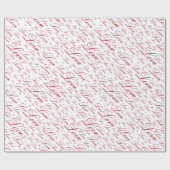 Papier Cadeau Motif de typographie de "amour" de Saint-Valentin (Plat)