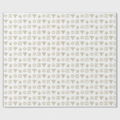 Papier Cadeau motif de vacances Hanoukka or et blanc juif (Plat)