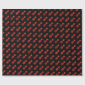 Papier Cadeau Motif de vacances Red Cute Pineappé (Plat)