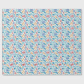 Papier Cadeau Motif de vacances Tropical - Vibes de voyage d'été (Plat)