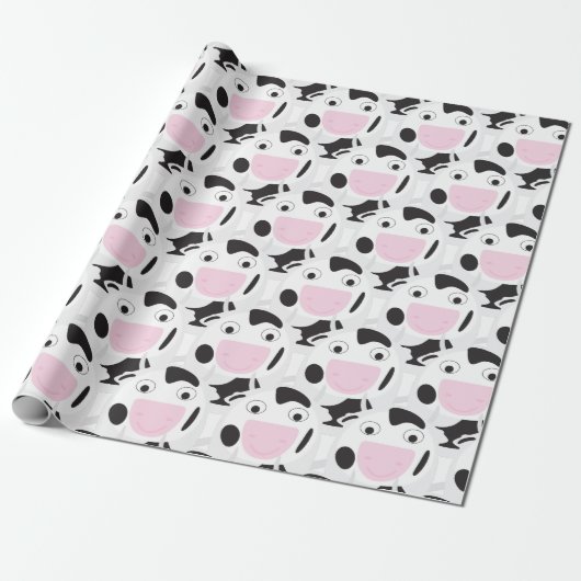 Papier Cadeau Motif de vache coute (Déroulé)