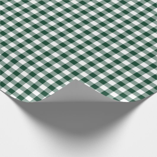 Papier Cadeau Motif de vérification En vichy de la forêt foncée (Coin)