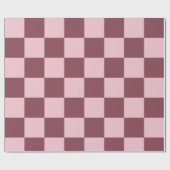 Papier Cadeau Motif de vérification Rose poussière (Plat)